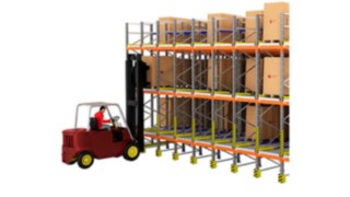 Estanterias dinamicas para palets Sogacsa